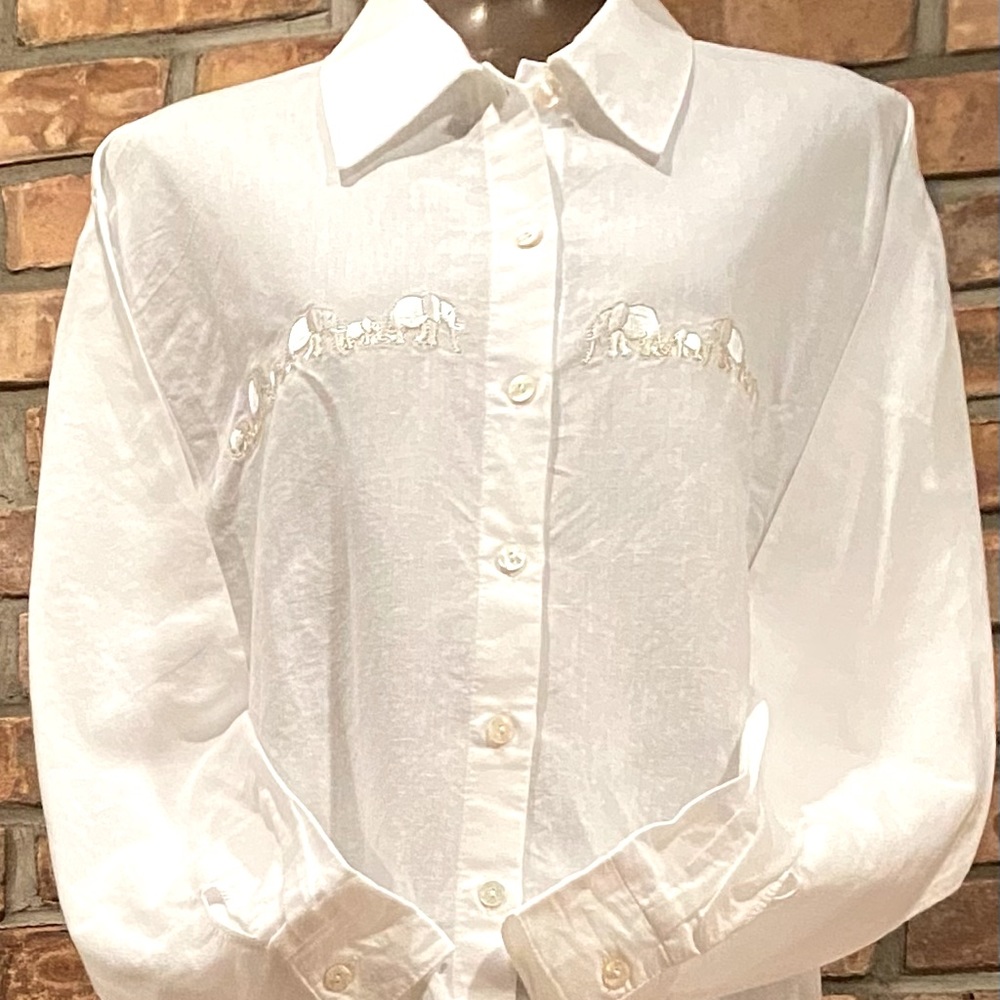 VINTAGE TULI LS BUTTON-DOWN, WOMEN’S SIZE LARGE
